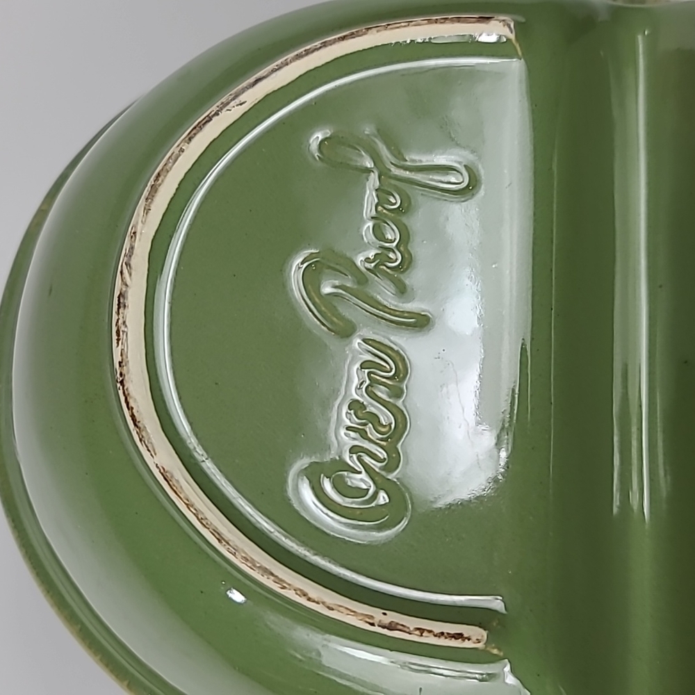 Vintage Green and Cream Divided Bakeware Dish - Picture 7 of 12